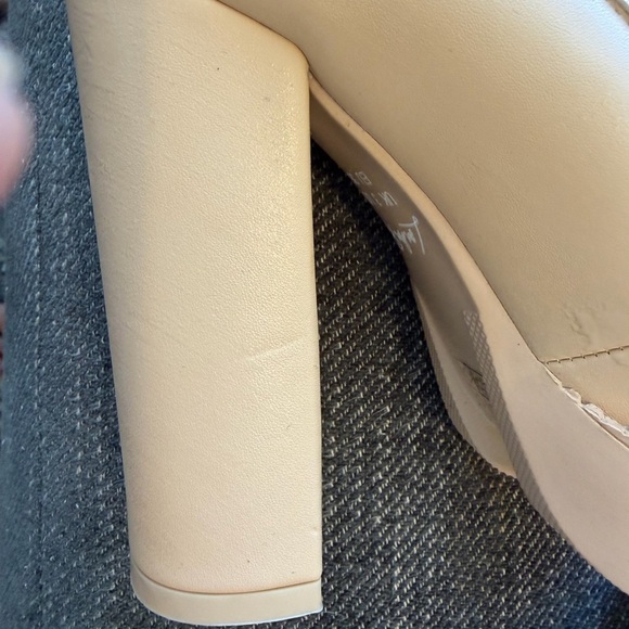 NWOT London Rag Women Y2K Lt Beige Chunky  Platform Heel Chain Loafer PUMP Sz 5 - Picture 6 of 12